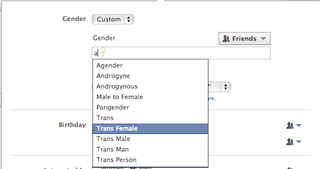 Illustration for article titled You Can Finally Choose Custom Gender Options on Facebook